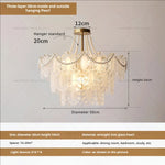 Cream Wind Crystal Chandelier - Elegant French Design for Luxury Living Spaces