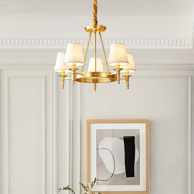 Copper American Chandelier: Luxury Modern Living Room, Dining Room, Bedroom Light