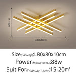 Gold Black Aluminum LED Chandeliers for Bedroom Dining Living Room Lighting