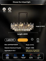 Gold Crystal Ceiling Chandelier: Luxury Modern LED Pendant for Home Décor