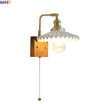 Nordic LED Wall Light Bedroom Living Room Ceramic Copper Lamparas