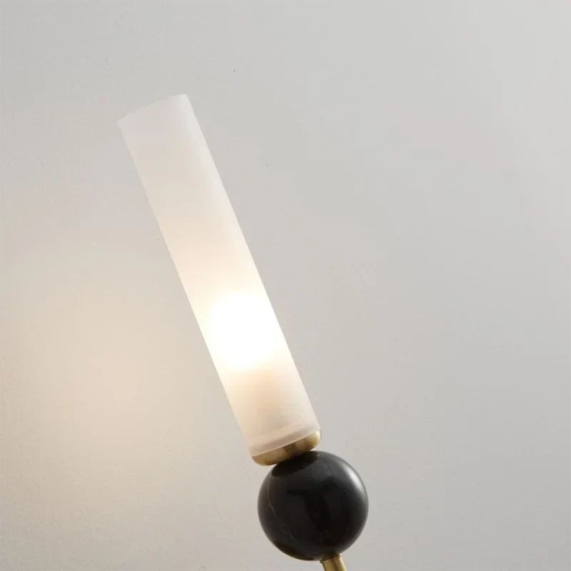 Copper Base Glass Shade Wall Lamp for Modern Living Room Decor