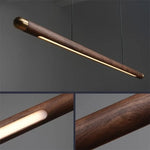 Wood Pendant Light: Modern Kitchen Dining Lamp, Office Chandelier, Island Ceiling Fixture