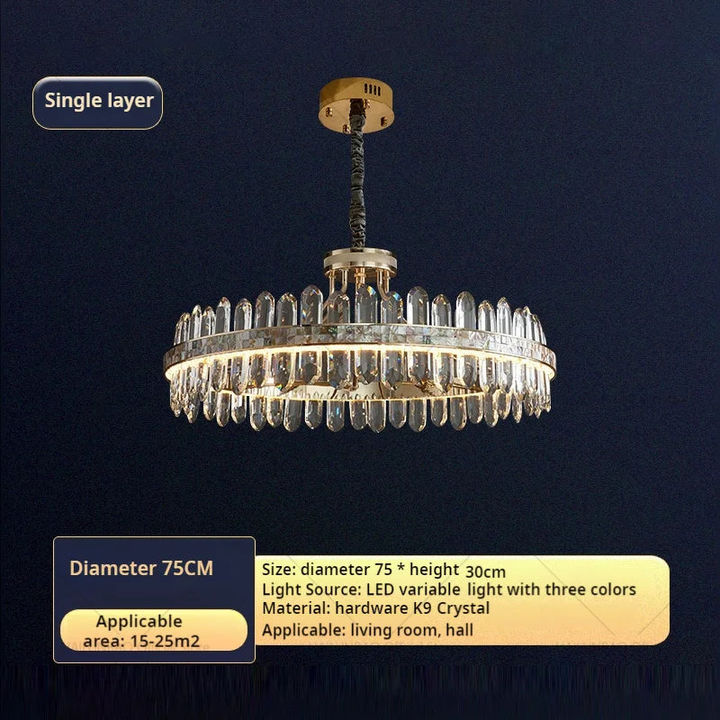 Crystal Chandelier: Modern Luxury for Living Room, Dining Room, Bedroom