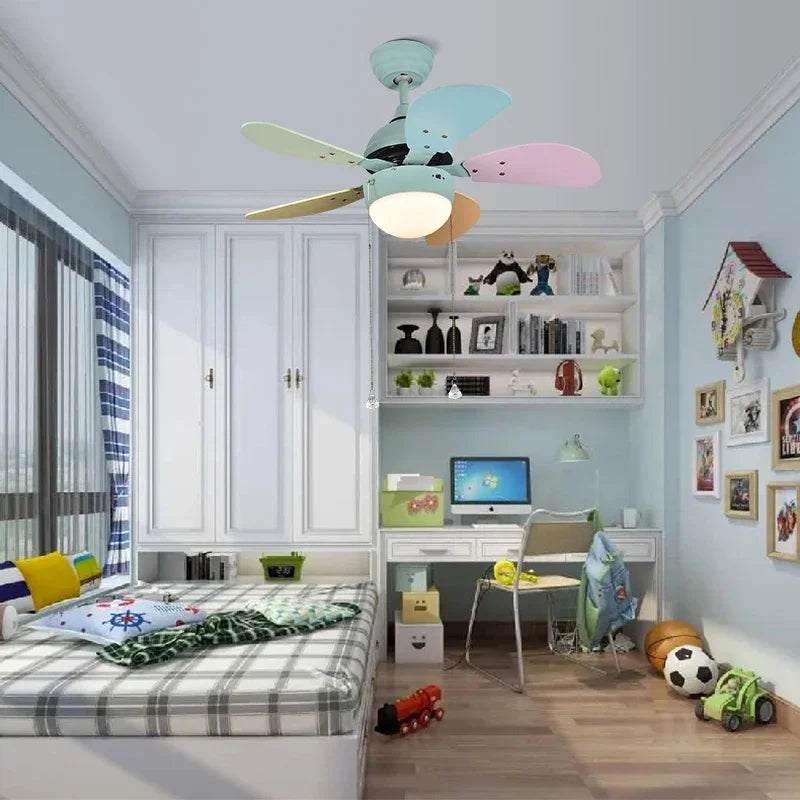 Modern LED Ceiling Fan with Remote Control & Minimalist Design in Black