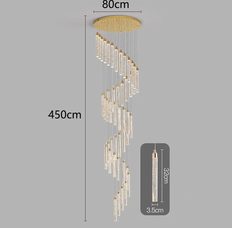 Nordic Home Decoration Stair Chandelier Living Room Dining Ceiling Light