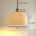Ceramic Copper LED Pendant Lamps Modern Hanging Light Fixtures