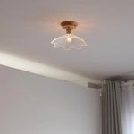Glass Wood LED Ceiling Lamp for Home Lighting and Decoration