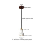 Wabi Sabi LED Pendant Lights Fixture Terrazzo Hanging Lamp Lighting