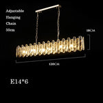 Crystal Dimmable Pendant Light Luminaire for Living Room Bedroom