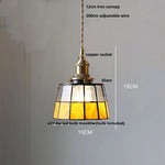 Afralia™ Conch Glass LED Pendant Light Fixture Tiffany Children Dining Room Hang Lamp