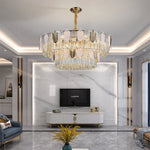 Retro Leaf Crystal Chandelier: Luxury Postmodern Living Room Lighting