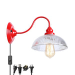 Vintage Loft LED Wall Lamp Red Clear Glass Stair Light