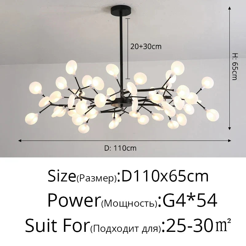 Modern LED Chandelier - Luxurious Nordic Firefly Lamp for Home Indoor Lighting