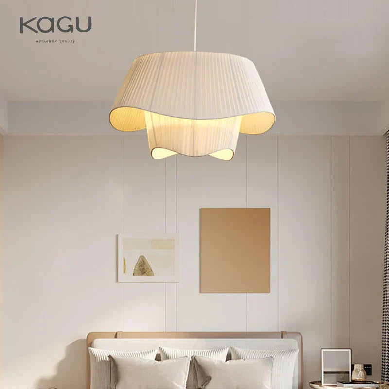 Cream Fabric Chandelier: Retro Nordic Attic Light for Bedroom, Living Room, Dining Room