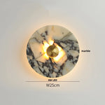 Yellow Travertine LED Wall Lamp, Modern Glass Ball Bathroom Mirror Light