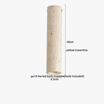 Yellow Travertine Stone LED Ceiling Light for Modern Nordic Ambiance