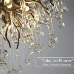Crystal Chandelier: Black/Gold/Chrome Ceiling Lamp for Living Room & Dining Table