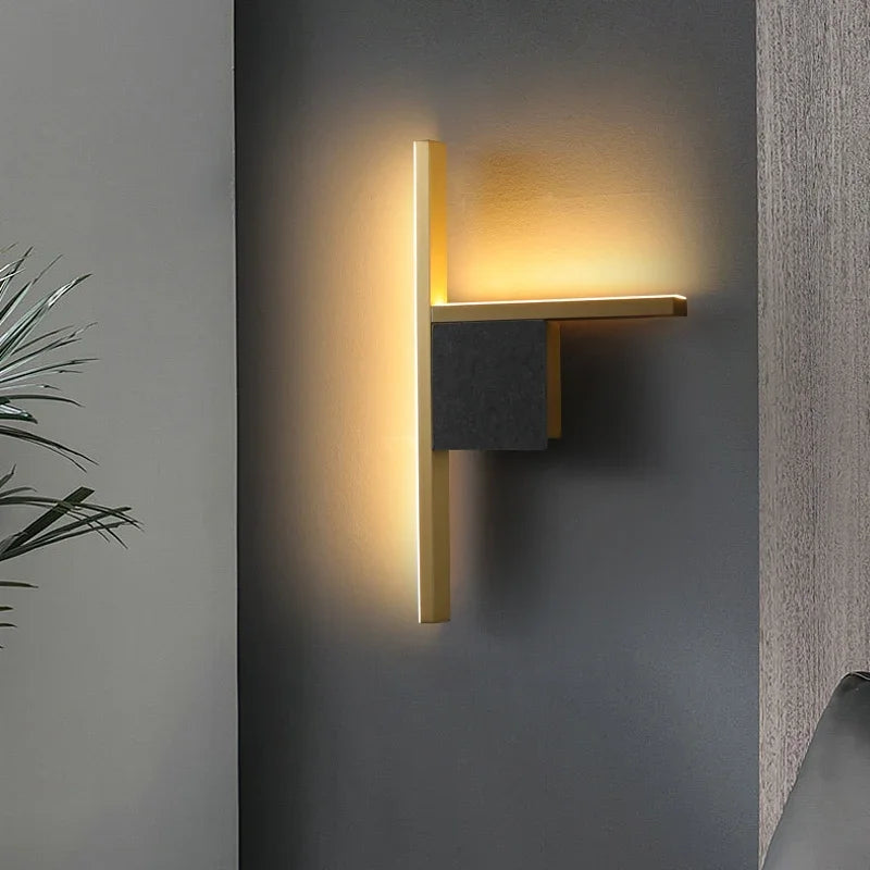 Luxury Villa Wall-mounted Copper Black Brass Wall Lamp for Living Room & Bedroom