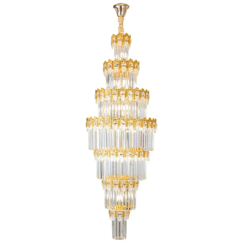 Crystal Staircase Chandelier: Luxurious European Style for Villa Living