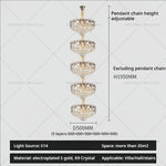Crystal Duplex Chandelier: New Light Luxury Post-Modern Hall Lighting for High Living Room