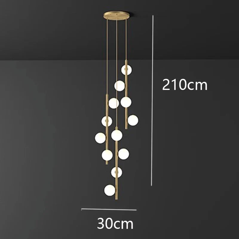 Nordic Home Decoration Stair Chandelier Living Room Dining Pendant Lights Ceiling Light Indoor Lighting