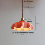 Modern Copper Glass Pendant Light Fixture for Reading Aisle Coffee Pink Home Decor