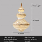 Crystal Chandelier - Modern Duplex Loft Staircase Living Room Lighting