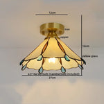 Glass Copper LED Ceiling Light - Nordic Home Lighting Fixture