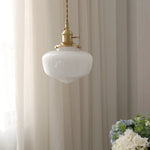 Glass LED Pendant Light Fixture Knob Switch Nordic Modern Hanging Lamp