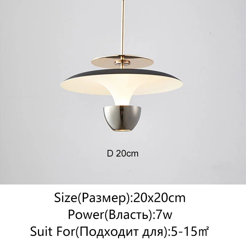 Saucer LED Pendant Lamp for Home Decor and Dining, Designer UFO Light