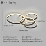 LED Ceiling Chandelier Remote Control Living Room Bedroom Kitchen Lamp White