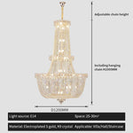 Crystal Luxe Chandelier for Villa Hotel Living Room - European Modern Style