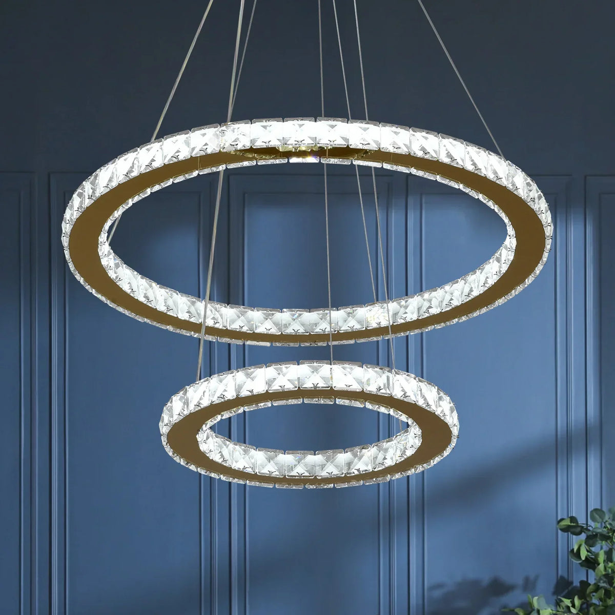 Crystal Pendant LED Chandelier for Modern Living Room Kitchen Decor