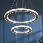 Crystal Pendant LED Chandelier for Modern Living Room Kitchen Decor