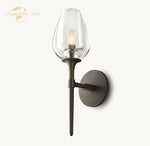 Tulip LED Glass Wall Sconce for Bedroom Bathroom Living Room - Modern Indoor Lighting