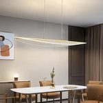 Long Curve LED Chandelier for Living Room Dining Office Decor