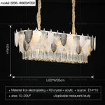 Retro Leaf Crystal Chandelier: Luxury Postmodern Living Room Lighting