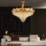Crystal Chandelier: Modern Round Headlight for Livingroom and Master Bedroom