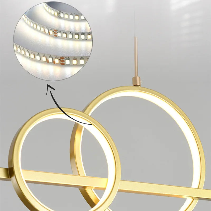 LED Pendant Lights: Modern Minimalist Chandelier with Remote Control, Ideal for Kitchen, Dining, Office