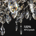 Crystal Suspension Pendant Light: Elegant Chandelier for Dining Room, Living Room, Kitchen