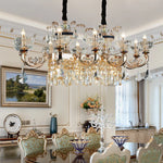 Crystal Candle Chandelier for Home Living Room Dining Bedroom