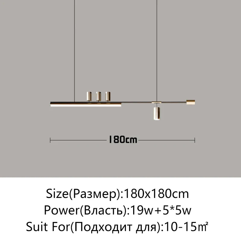 Modern Minimalist LED Ceiling Chandelier for Dining Table Home Indoor Lighting
