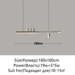 Modern Minimalist LED Ceiling Chandelier for Dining Table Home Indoor Lighting