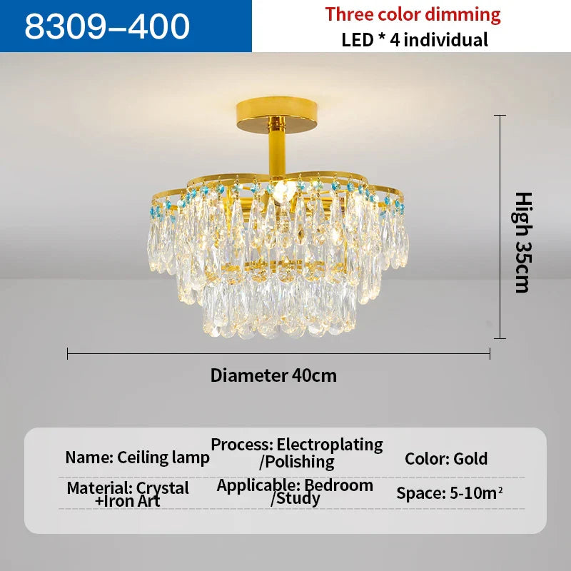 Crystal Light: Elegant Chandelier for Living Room, Dining Room & Bedroom