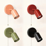 LED Wall Sconce Pull Chain Switch Cream Style Stair Light Fixture