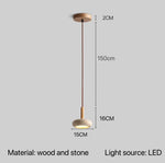 Stone Pendant Lamp: Bedroom Kitchen LED Lighting Fixture
