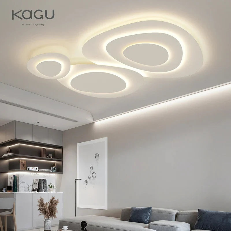 White LED Ceiling Lamp for Modern Living Room Bedroom Kitchen Décor