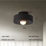 Nordic Wabi Sabi LED Ceiling Light Fixture for Modern Bedroom Decor