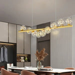 Nordic Gold Glass Ball Chandelier for Dining Room Kitchen Island